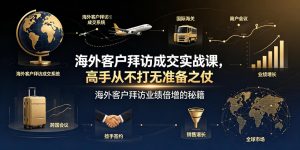 海外客户拜访成交实战课,高手从不打无准备之仗,海外客户拜访业绩倍增的秘籍-网创资源站