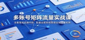 多账号矩阵流量实战课：全套落地实操内容，配套运营系统搭建全域流量矩阵-网创资源站