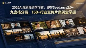 2026AI短剧漫剧学习营：即梦Seedance2.0+九宫格分镜，150+行业宣传片案例全掌握-网创资源站