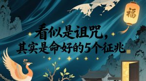 付费文章：看似是诅咒，其实是命好的5个征兆-网创资源站