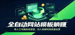 全自动网站模板躺赚:零人工沟通自动变现,日入高额利润流量运营-网创资源站