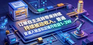 订单自主流转带来持续被动收入,普通人做虚拟店铺月收益1-3W【揭秘】-网创资源站