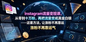 Instagram流量变现课，从零到十万粉，再把流量变成真金白银——这套方法，让涨粉不再靠运气【原创双语字幕】-网创资源站