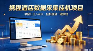 携程酒店全自动浏览掘金项目，稳定可矩阵，单窗口收益40+【揭秘】-网创资源站