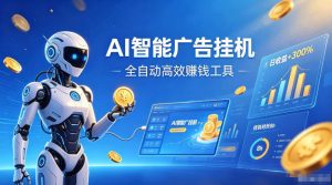 AI智能广告挂G,在家自动賺收益,全程无需人工操作、不用直播、不用拉人【揭秘】-网创资源站