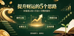 付费文章:提升财运的5个思路——财富是认知x行动x习惯的复利,愿你越努力,越幸运-网创资源站