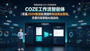 零基础吃透COZE工作流智能体|变量JSON数据处理插件联动商业落地,无需代码掌握AI自动化-网创资源站