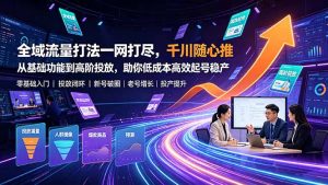 全域流量打法一网打尽,千川随心推从基础功能到高阶投放,助你低成本高效起号稳产-网创资源站
