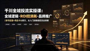 千川全域投流实操课:全域逻辑·ROI控消耗·品牌推广|新号起量+商品卡&乘方,从入门到精细控流全拆解-网创资源站
