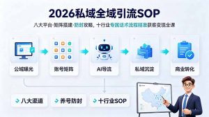 2026私域全域引流SOP|八大平台·矩阵搭建·防封攻略,十行业专属话术流程精准获客变现全课-网创资源站