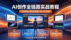 AI创作全链路实战教程|万字手册·提示词拆解·9节工作流课,打造稳定高质量AI视频作品-网创资源站