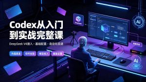 Codex从入门到实战完整课｜充值·安装·接入DeepSeek，记忆·插件·Skill·CLI·MCP全拆解-网创资源站