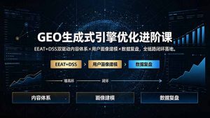 GEO生成式引擎优化进阶课：EEAT+DSS双驱动内容体系×用户画像建模×数据复盘，全链路闭环落地-网创资源站