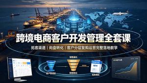 跨境电商客户开发管理全套课·拓客渠道|询盘转化|客户分层复购运营完整落地教学-网创资源站