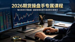 2026期货操盘手专属课程-更新7月11,每日实时行情复盘,适配短线玩家打造成熟交易模式-网创资源站