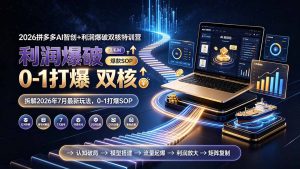 2026拼多多AI智创+利润爆破双核特训营-拆解2026年7月最新玩法,0-1打爆SOP-网创资源站