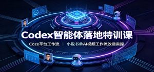 Codex智能体落地特训课：Coze平台工作流，小说书单AI视频工作流改造实操-网创资源站