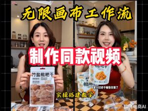 无限画布工作流一键复刻爆款带货视频，实操搭建，操作简单-网创资源站