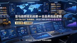 亚马逊跨境实战课:全品类选品逻辑|SP/SB/SD广告精细化|新品打爆旺季爆单全套运营教程-网创资源站