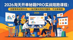 2026淘天开单秘籍PRO实战陪跑课程-更新:全套落地运营玩法,一站式解决淘宝流量低、不出单难题-网创资源站