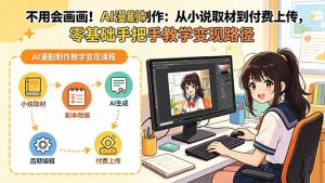 不用会画画!AI漫剧制作:从小说取材到付费上传,零基础手把手教学变现路径(更新-网创资源站