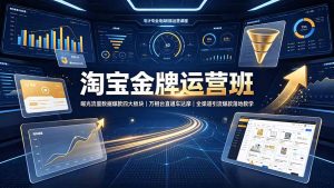 淘宝金牌运营班-7月：曝光流量数据爆款四大板块｜万相台直通车达摩｜全渠道引流爆款落地教学-网创资源站