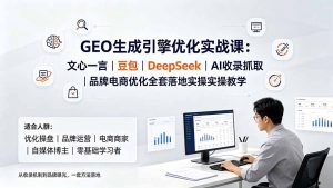 GEO生成引擎优化实战课：文心一言｜豆包｜DeepSeek｜AI收录抓取｜品牌电商优化全套落地实操教学-网创资源站