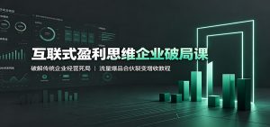 互联式盈利思维企业破局课：破解传统企业经营死局，流量爆品合伙裂变增收教程-网创资源站
