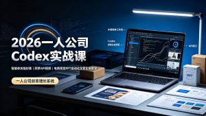2026一人公司Codex实战课◆智能体技能封装|即梦API视频|电商视觉PPT自动化全套实操教学-网创资源站