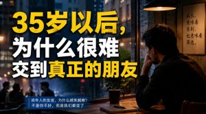 付费文章：35岁以后，为什么很难交到真正的朋友-网创资源站