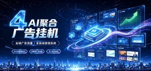 全域广告流量聚合，AI无人挂机稳赚佣金，打造长期稳定被动收入副业-网创资源站