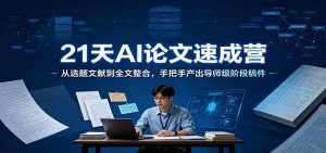 21天AI论文速成营:从选题文献到全文整合,手把手产出导师级阶段稿件-网创资源站