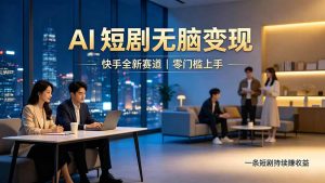 别乱找副业了，快手 AI 短剧零门槛长久被动增收-网创资源站