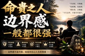 付费文章：命贵之人，边界感一般都很强-网创资源站