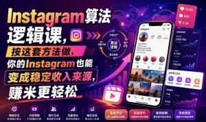 Instagram算法逻辑课,按这套方法做,你的Instagram也能变成稳定收入来源,賺米更轻松【原创双语字幕】-网创资源站