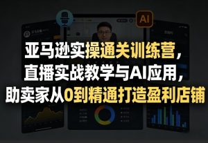 亚马逊实操通关训练营，直播实战教学与AI应用，助卖家从0到精通打造盈利店铺(更新8月8日)-网创资源站