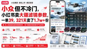 小众但不冷门,小红书卖大疆滤镜参数,一单39,321天卖了1.7w+份-网创资源站