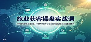 旅业获客操盘实战课:深挖获客底层逻辑,依靠攻略内容搭建旅游行业稳定引流体系-网创资源站