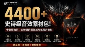 4400+个史诗级音效素材包！专业预告片、史诗级的紧张感与氛围声音包，中文分类，超级精选包-网创资源站