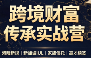 做跨境财富：港险+百慕大+续签-网创资源站