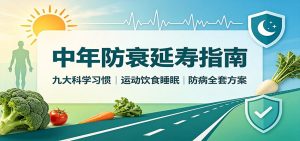 中年防衰延寿指南:九大科学习惯,运动饮食睡眠防病全套方案-网创资源站