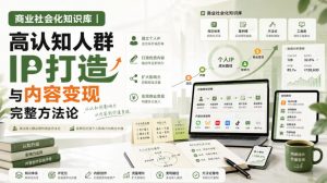 商业社会化知识库|高认知人群IP打造与内容变现完整方法论【文档】-网创资源站