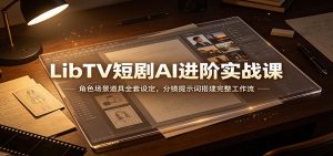 LibTV短剧AI进阶实战课：角色场景道具全套设定，分镜提示词搭建完整工作流-网创资源站