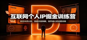 互联网个人IP掘金训练营：底层本质认知，选题内容拆解，创作者心态全套训练-网创资源站