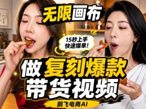 无限画布实操教程，搭一个炸裂级黑科技工作流——一键复刻爆款带货视频-网创资源站