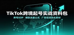 TikTok跨境起号实战资料包:养号SOP,爆款流量公式,广告投流优化素材-网创资源站