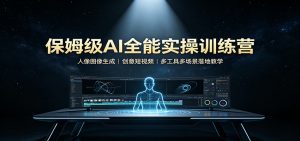 保姆级AI全能实操训练营:人像图像生成,创意短视频,多工具多场景落地教学-网创资源站