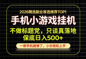 不做标题党,只谈真落地,每天十几分钟,轻松日入500+,长期可做!【揭秘】-网创资源站