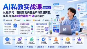 AI私教实战课-更新8月:从提示词、智能体到内容生产与流量获客,系统打造AI时代超级个体核心能力-网创资源站