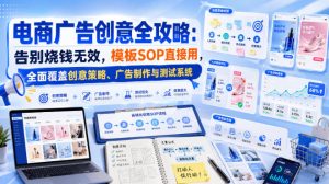 电商广告创意全攻略:告别烧钱无效,模板SOP直接用,全面覆盖创意策略、广告制作与测试系统【原创双语字幕】-网创资源站